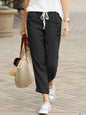 Elegant Drawstring Cropped Pants
