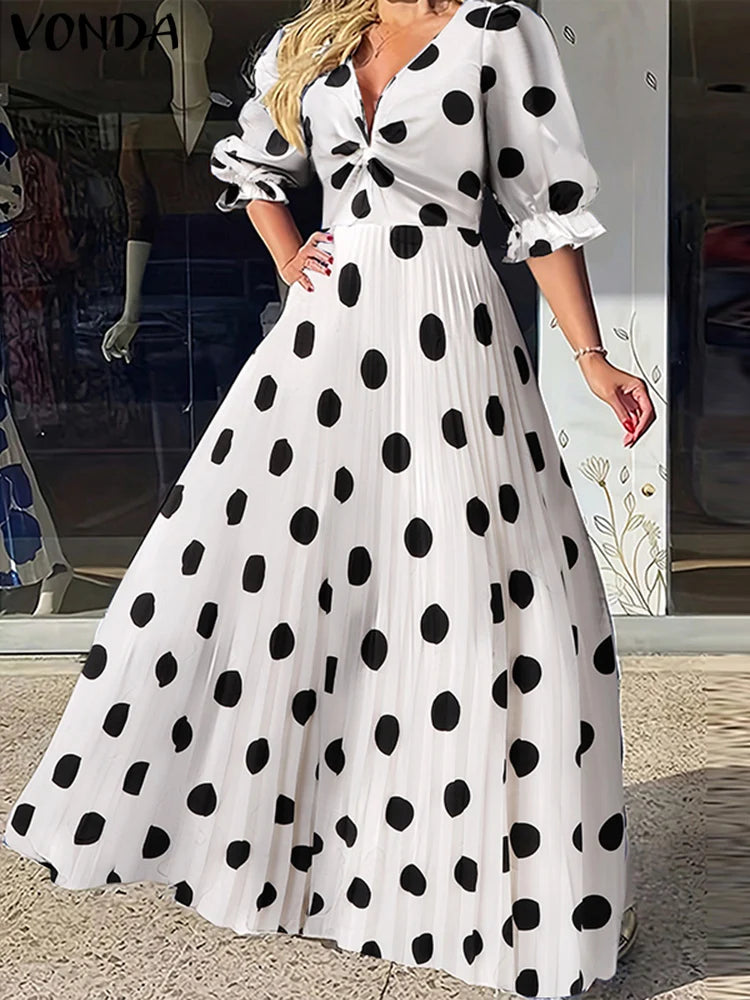 Elegant Dot Print Dress