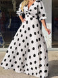 Elegant Dot Print Dress