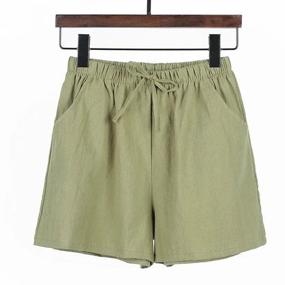Sporty Linen Shorts for Women
