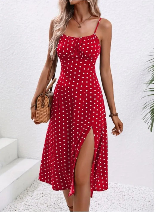 Boho Polka Dot Dress