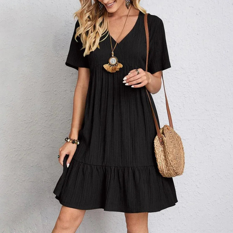 Simple Pleated Summer Dress