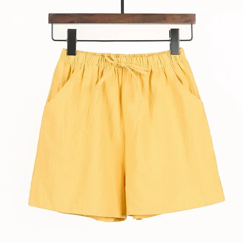Sporty Linen Shorts for Women