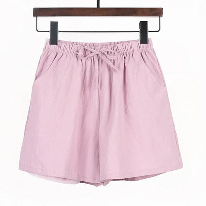 Sporty Linen Shorts for Women