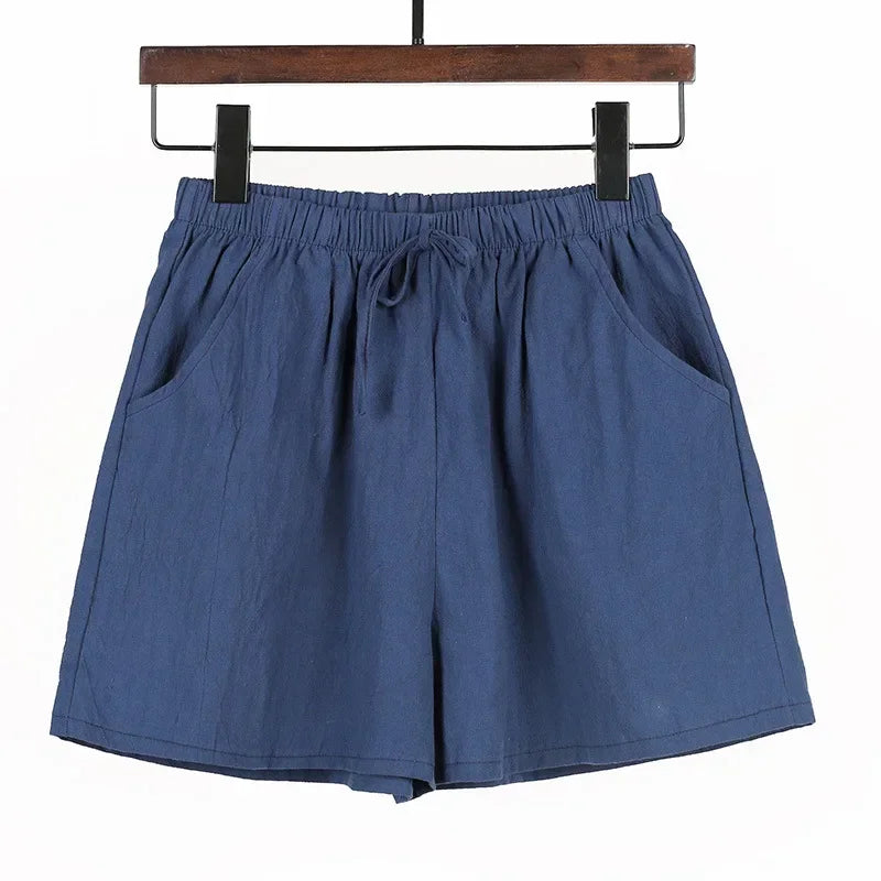 Sporty Linen Shorts for Women