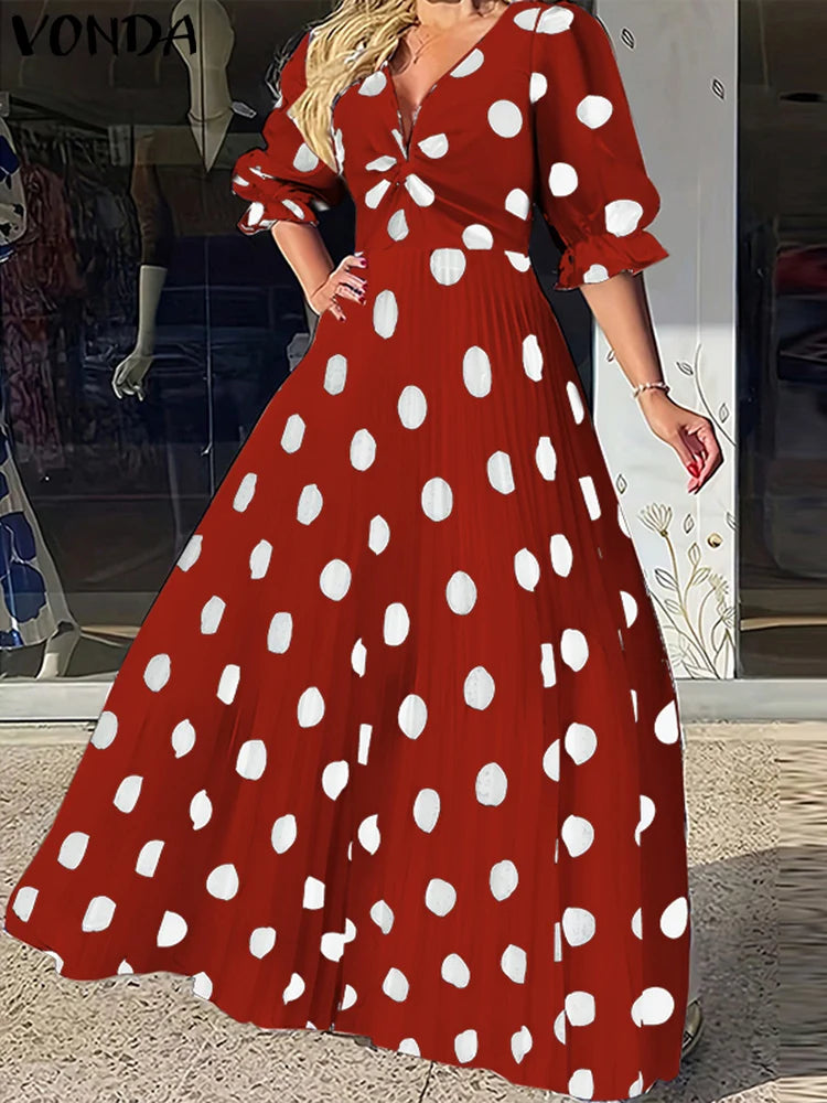 Elegant Dot Print Dress