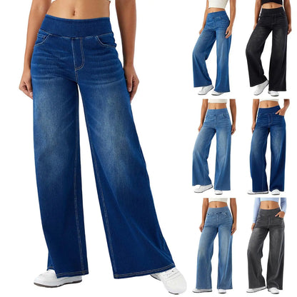 Elegant Wide Denim Pants