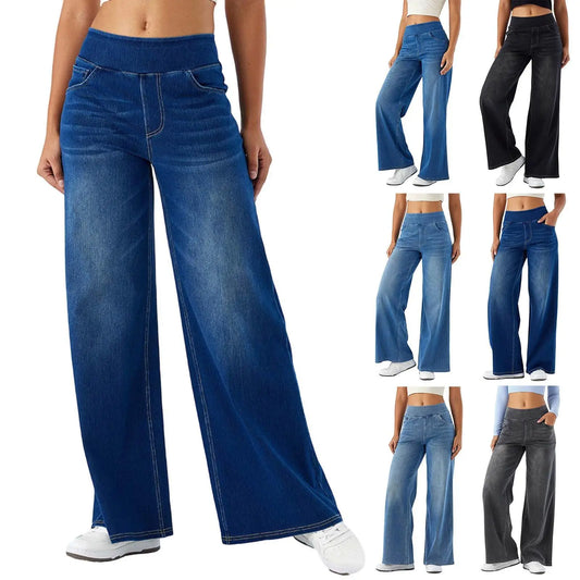 Elegant Wide Denim Pants