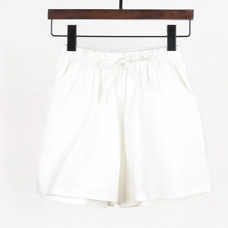 Sporty Linen Shorts for Women