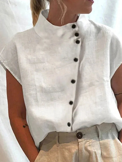 Women's Turtleneck Button Blouse