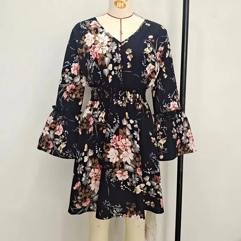 Elastic Waist Short Dress