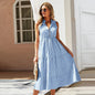 Women Striped Shirt Dress