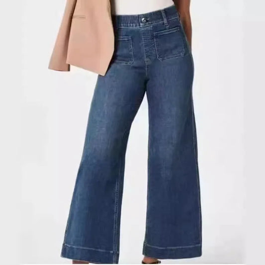 High-Waisted Straight Leg Jeans