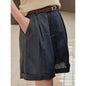 Loose Linen Curled Shorts