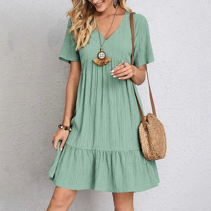 Simple Pleated Summer Dress