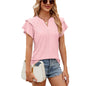 V Neck Summer Hollow Out Shirt