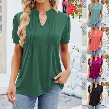 Slimming V Neck Summer Blouse