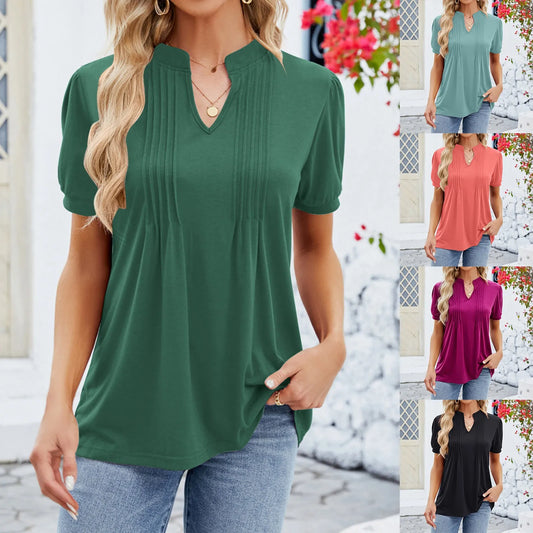 Slimming V Neck Summer Blouse