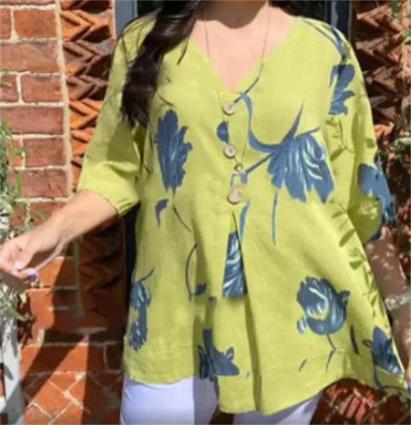 Elegant Flower Print Blouse