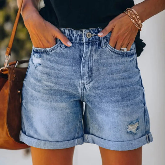 Women's Pocket Denim Shorts