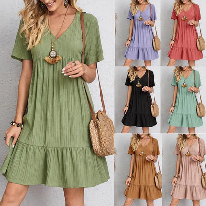 Simple Pleated Summer Dress