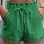 Cotton Linen Beach Shorts
